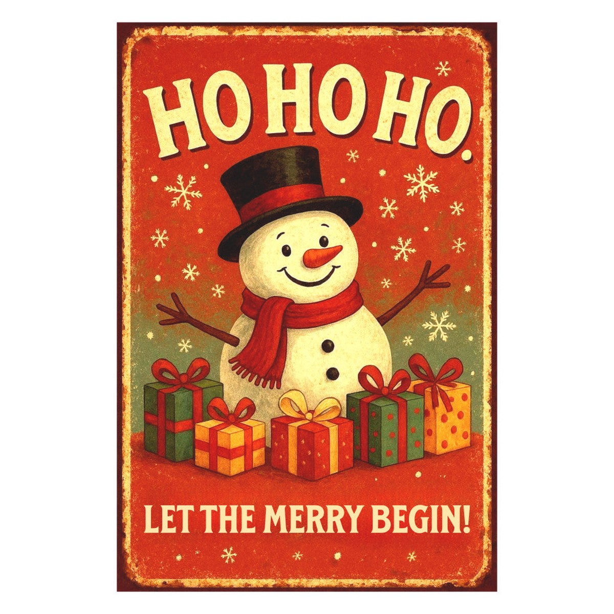 Vintage Christmas Poster Fabric Panel 9
