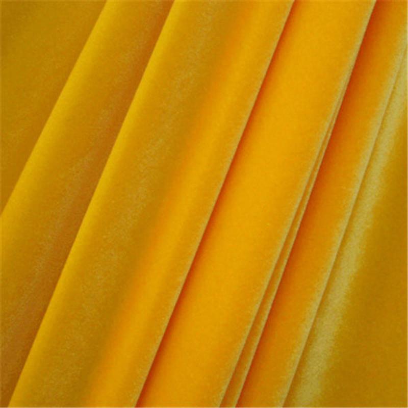 Yellow Stretch Velvet Bolt Fabric