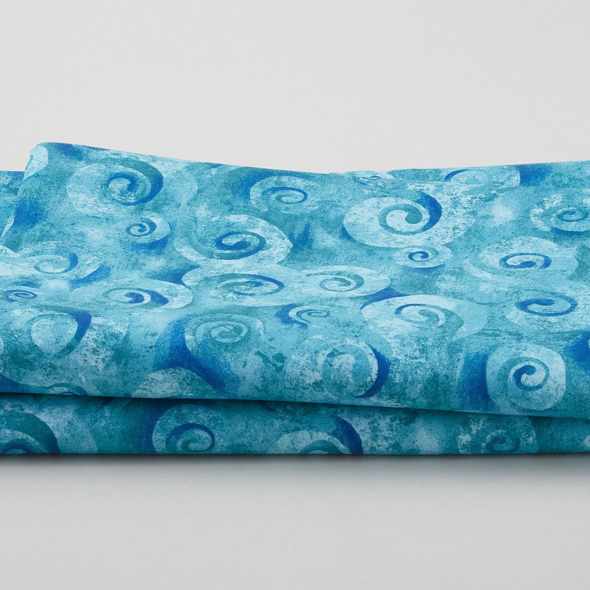 Spiral Storm - Swirls Aqua 118" Wide 3 Yard Cut