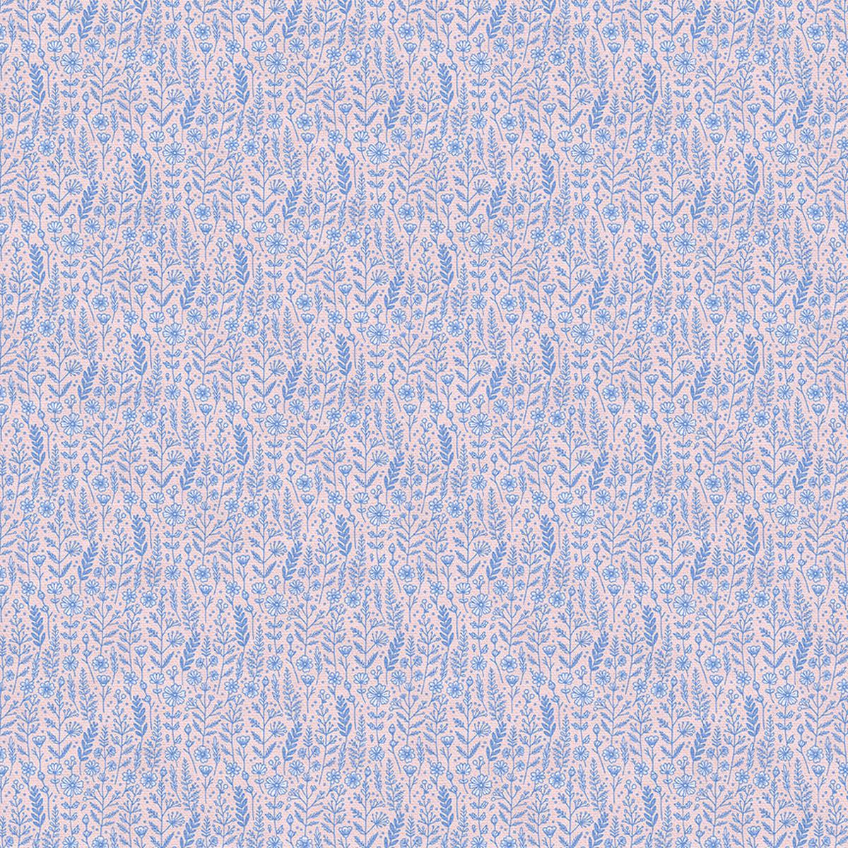 Wildflowers - Pink/Blue - Quilting Cotton - Wide