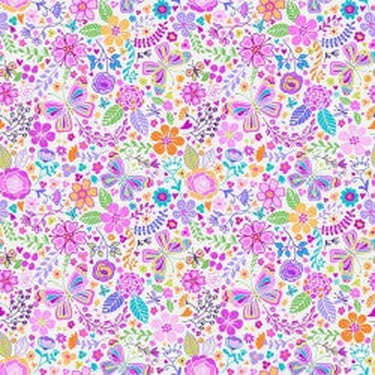 Fabric Michael Miller Cream Enchanted Garden 108" Wide Back by the Quarter Yard WBX11320-CREM-D