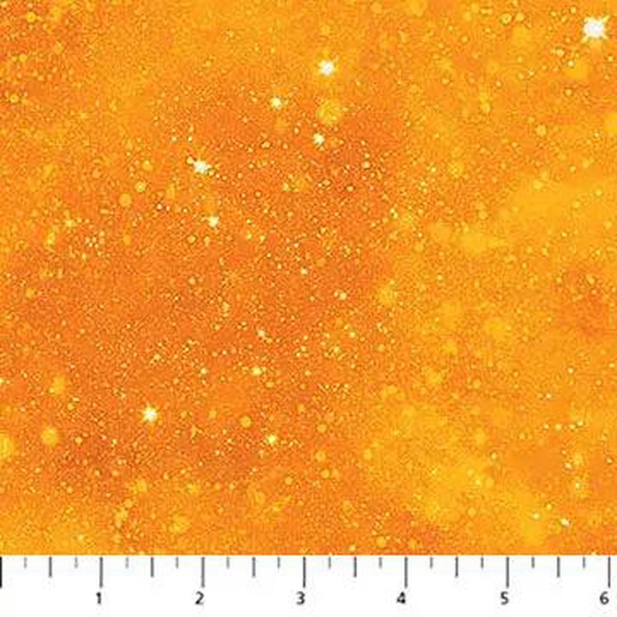 Space Odyssey Gold Universe Cotton 44"/45" Fabric Per Yard
