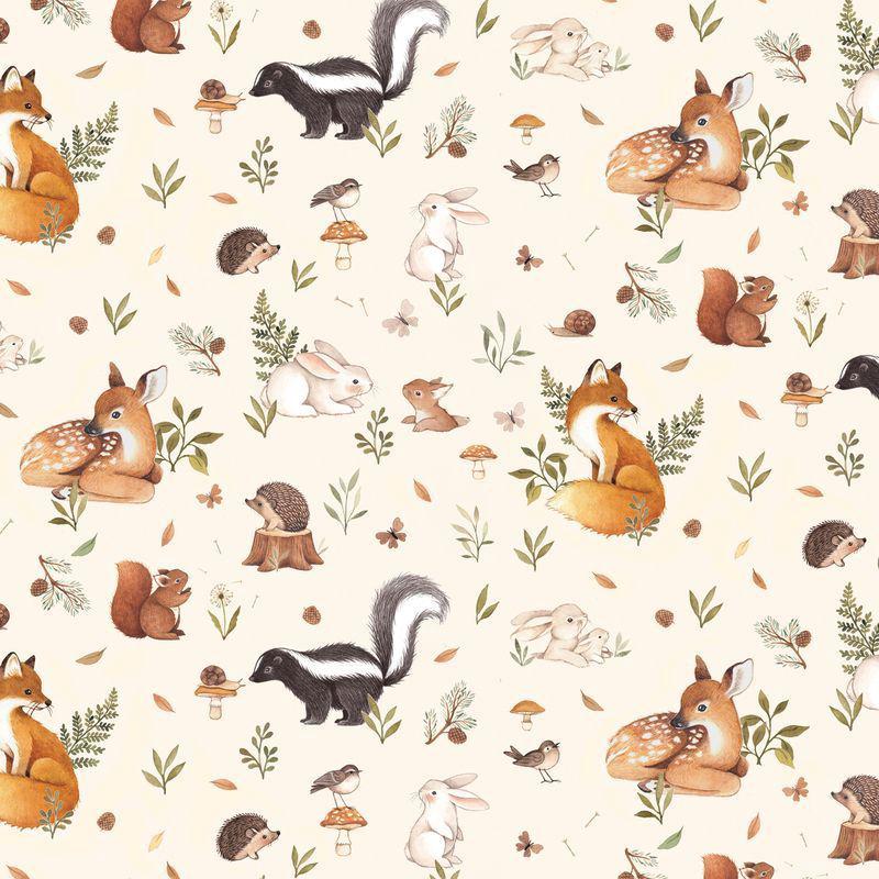 Fabric Dear Stella Friends 108" Wide Back Little Forest by the Quarter Yard XSTELLA-DNS1912
