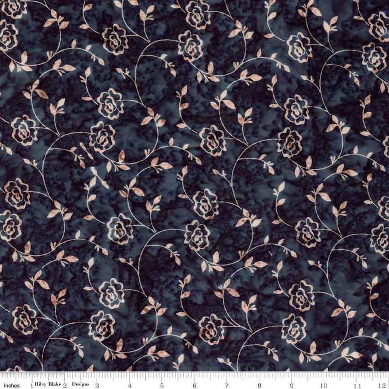 Fabric Riley Blake Dark Skies Floral Expressions Batiks Rosarium Sew Soft Rayon by the Quarter Yard BTR23305-307