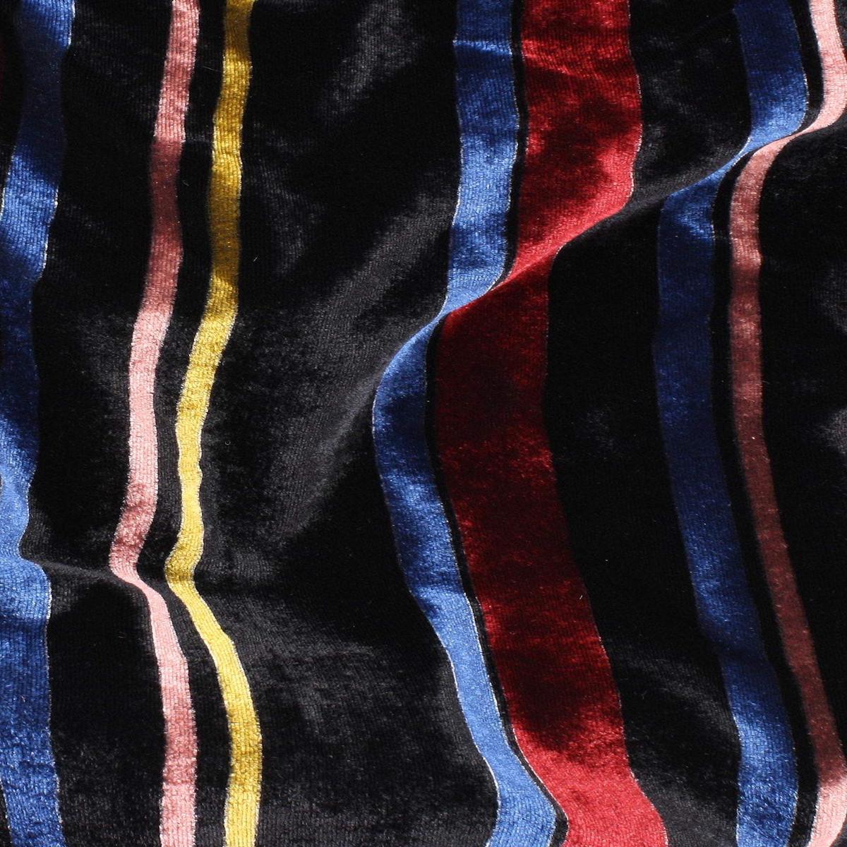 Fira Stripe Velvet Black / Dark Pink