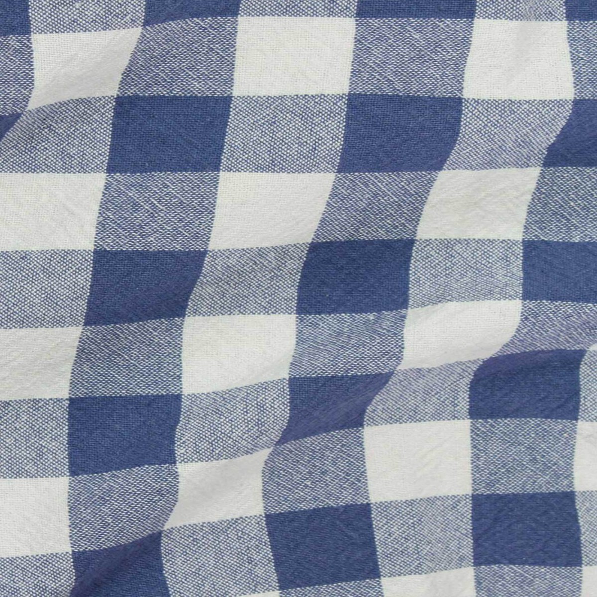 Organic 1" Gingham - Denim Blue