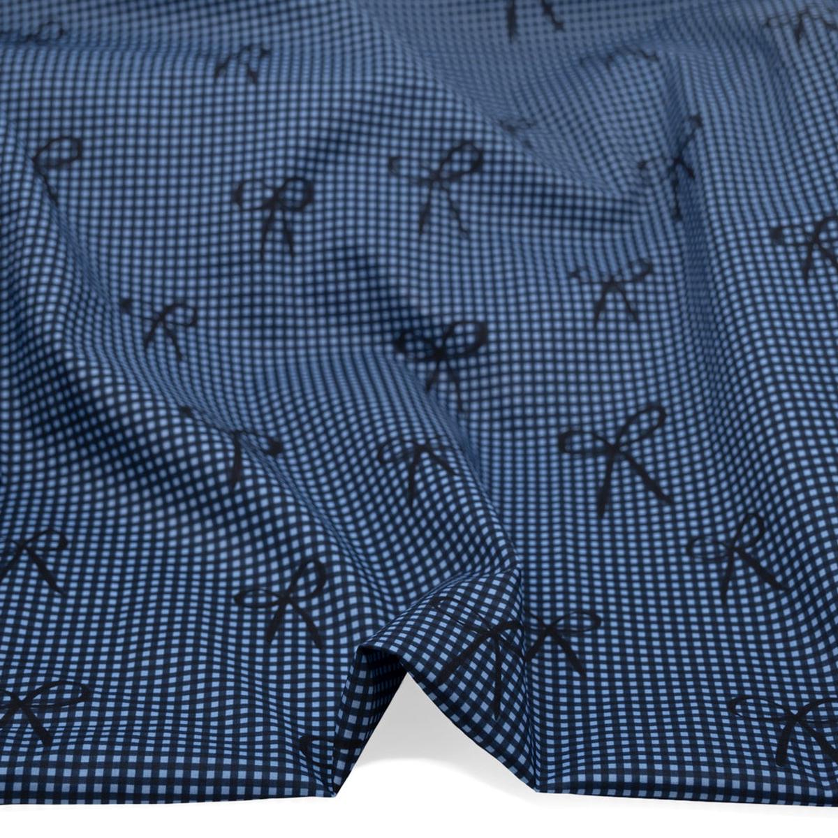 Viola Lightweight Cotton Poplin - Midnight Blue/Cornflower