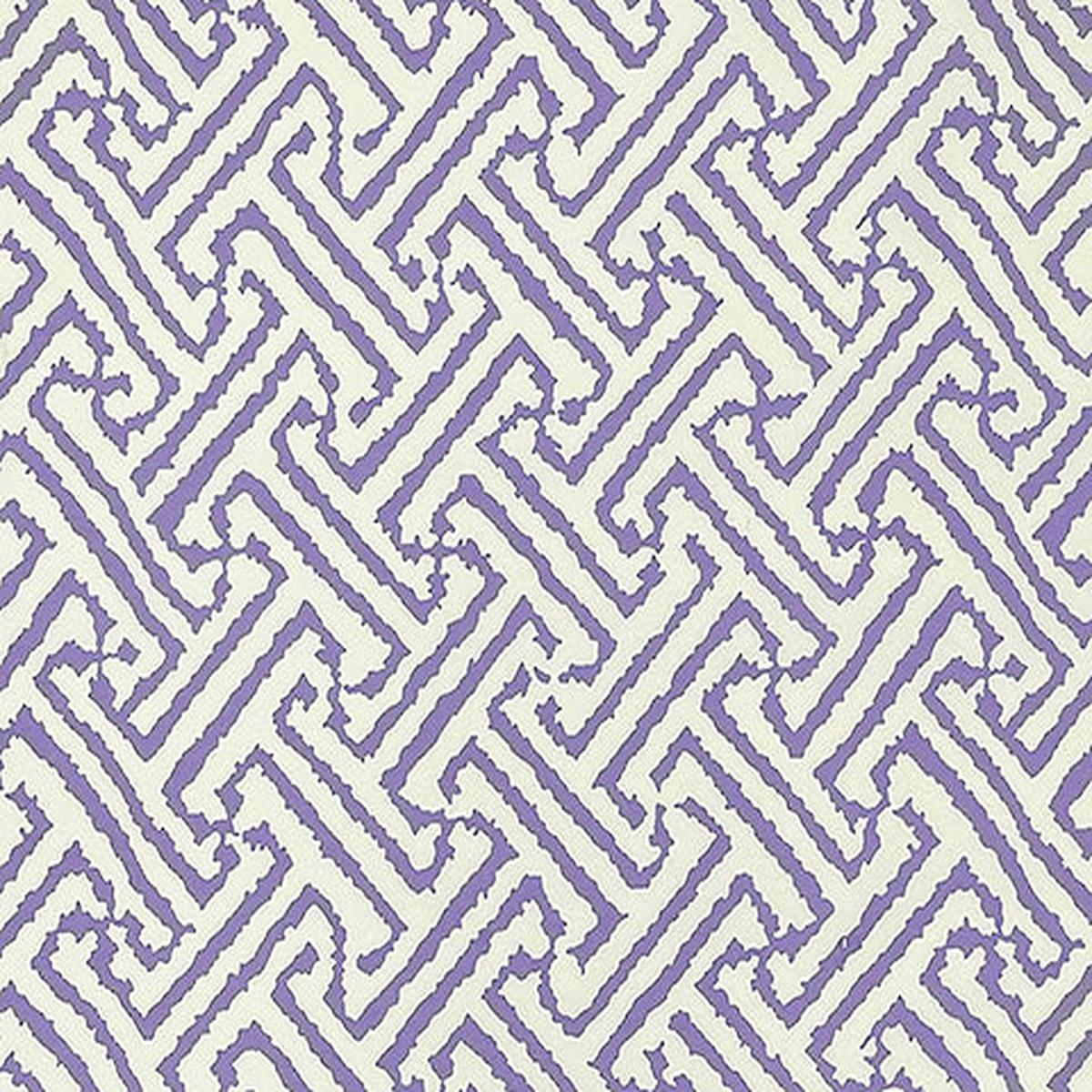 China Seas Fabric: Java Grande - Custom Lilac on White 100% Cotton / Sateen