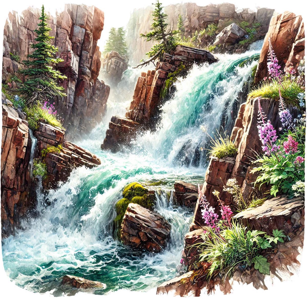 Colorado Rocky Mountains Fabric Panel 9