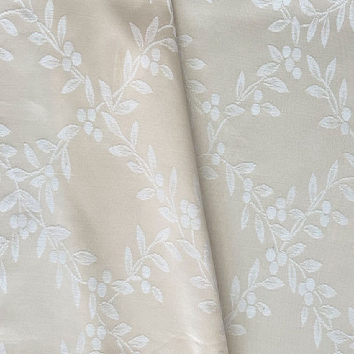 Floral Jacquard Fabric Light Gold C