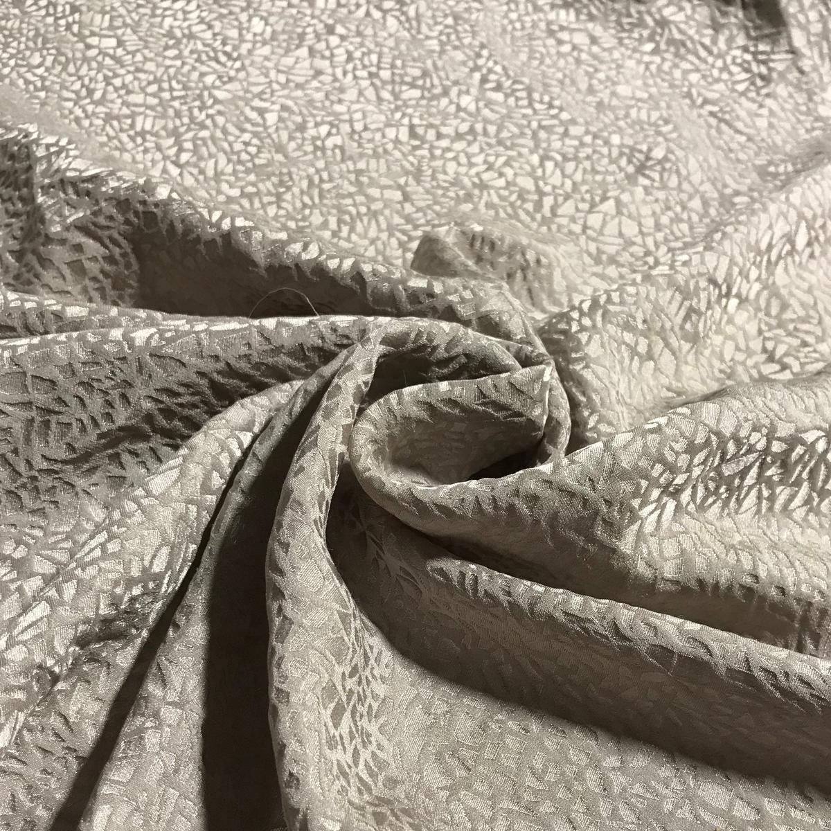 Taupe Pebbles - Hand Dyed Silk Jacquard - By the Yard (45 Inches wide)
