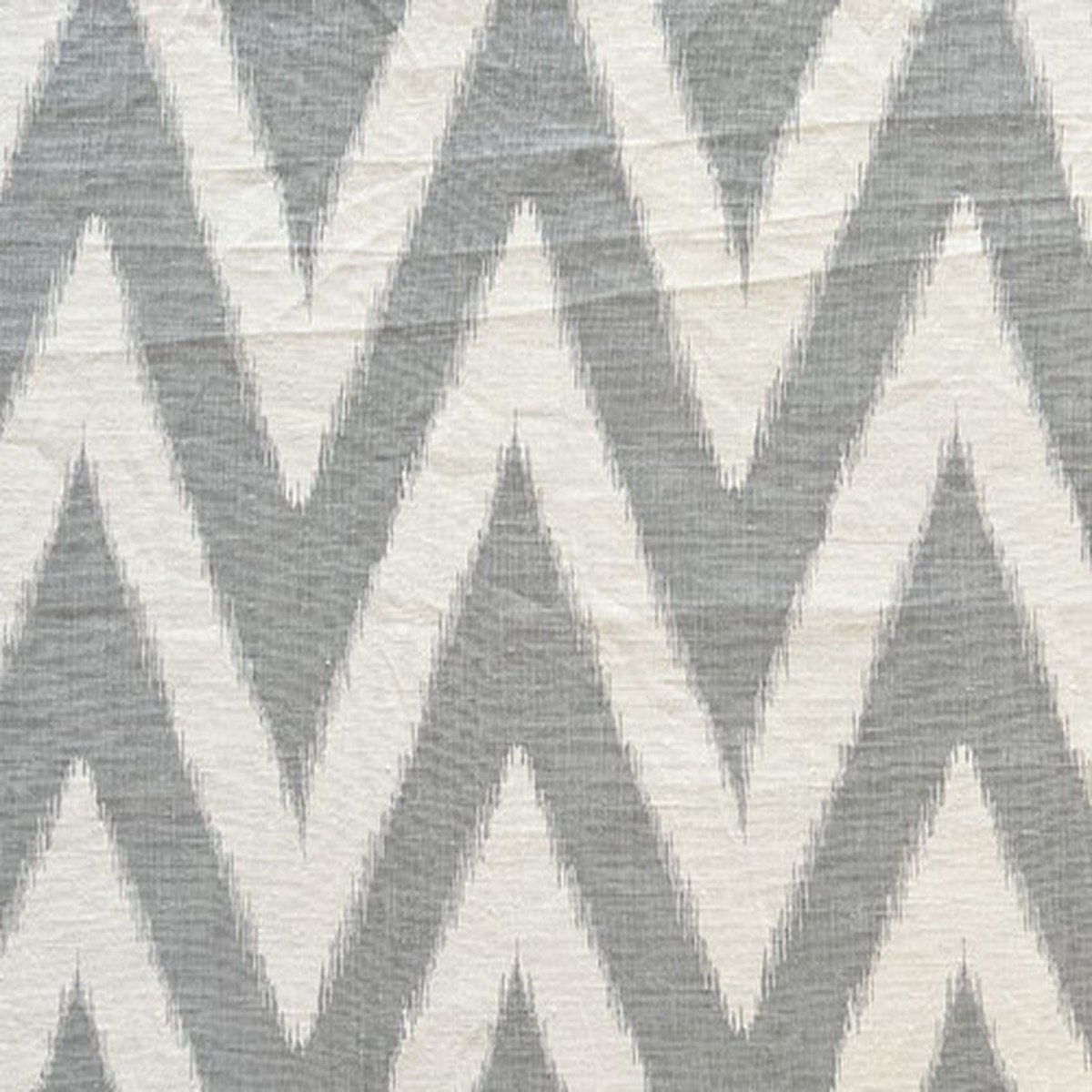 Chevron Printed Linen Grey
