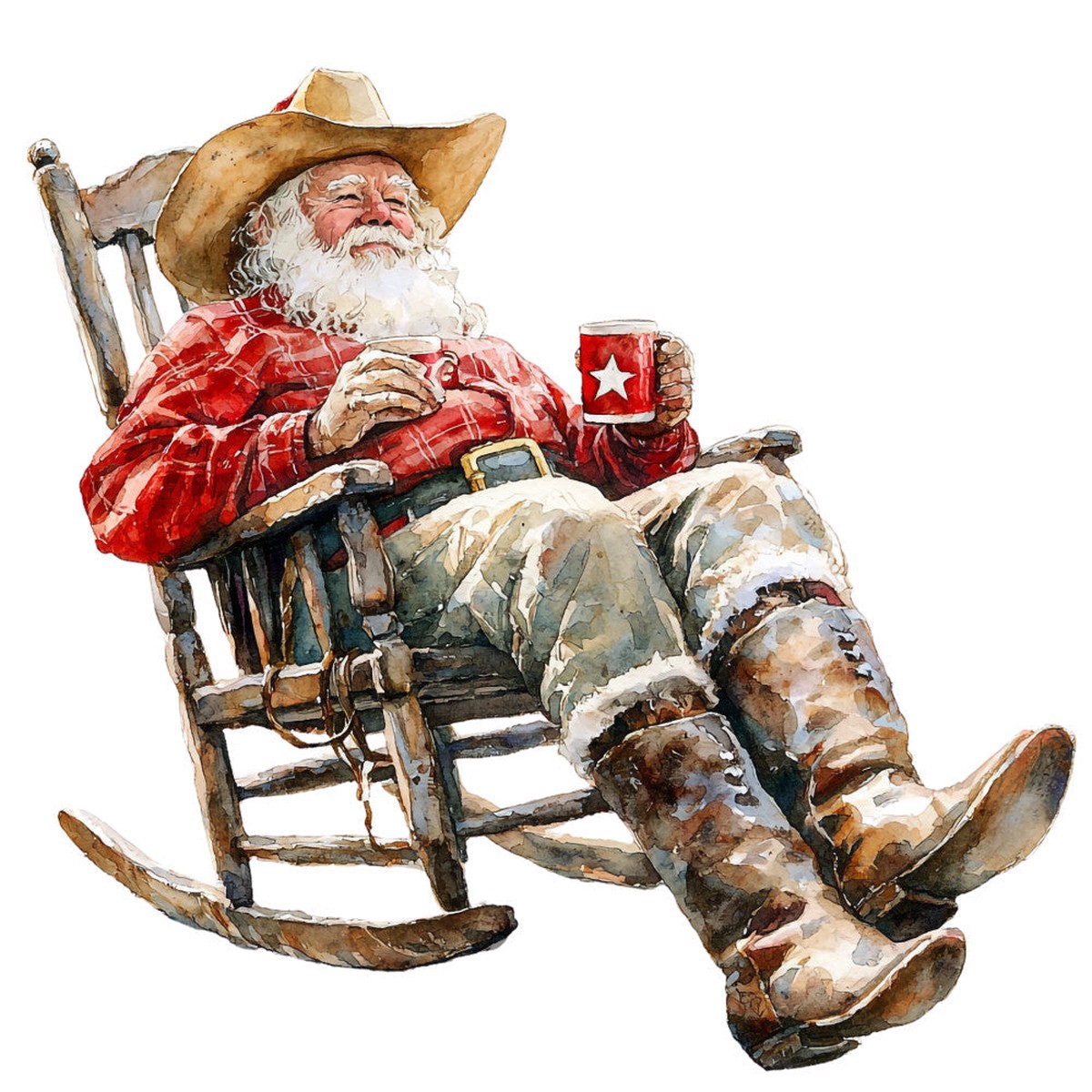 Cowboy Christmas Fabric Panel 9