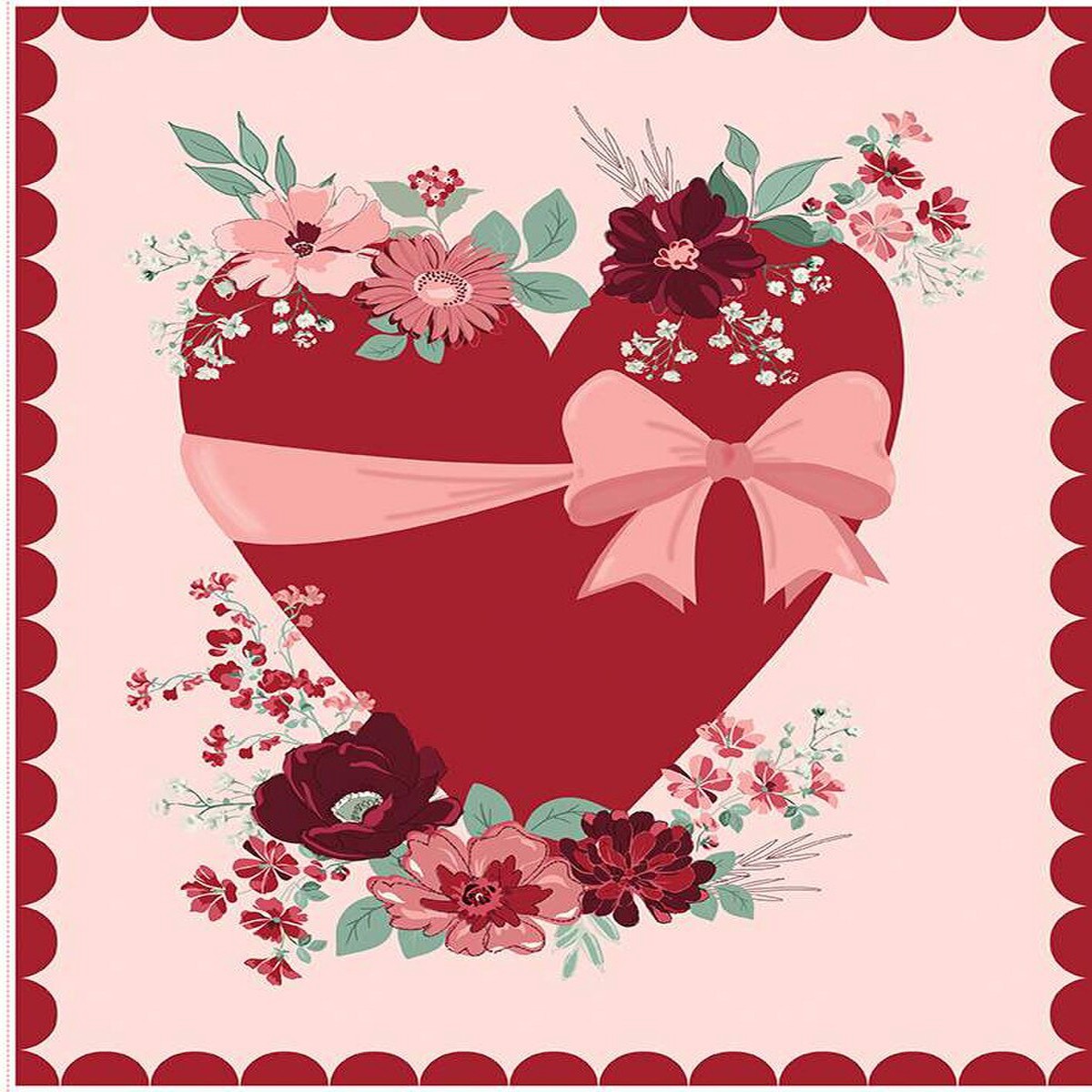 Fabric Riley Blake Love You Always 35.5x43" Heart Panel P16877-PANEL