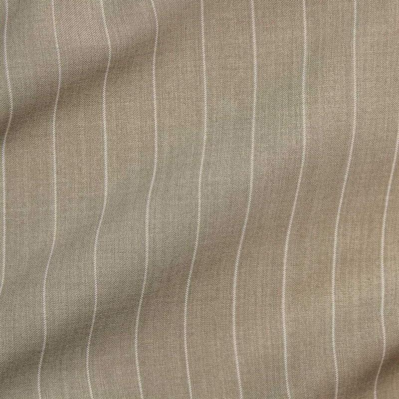 Fredo Stretch Stripe Suiting Fossil / Ecru
