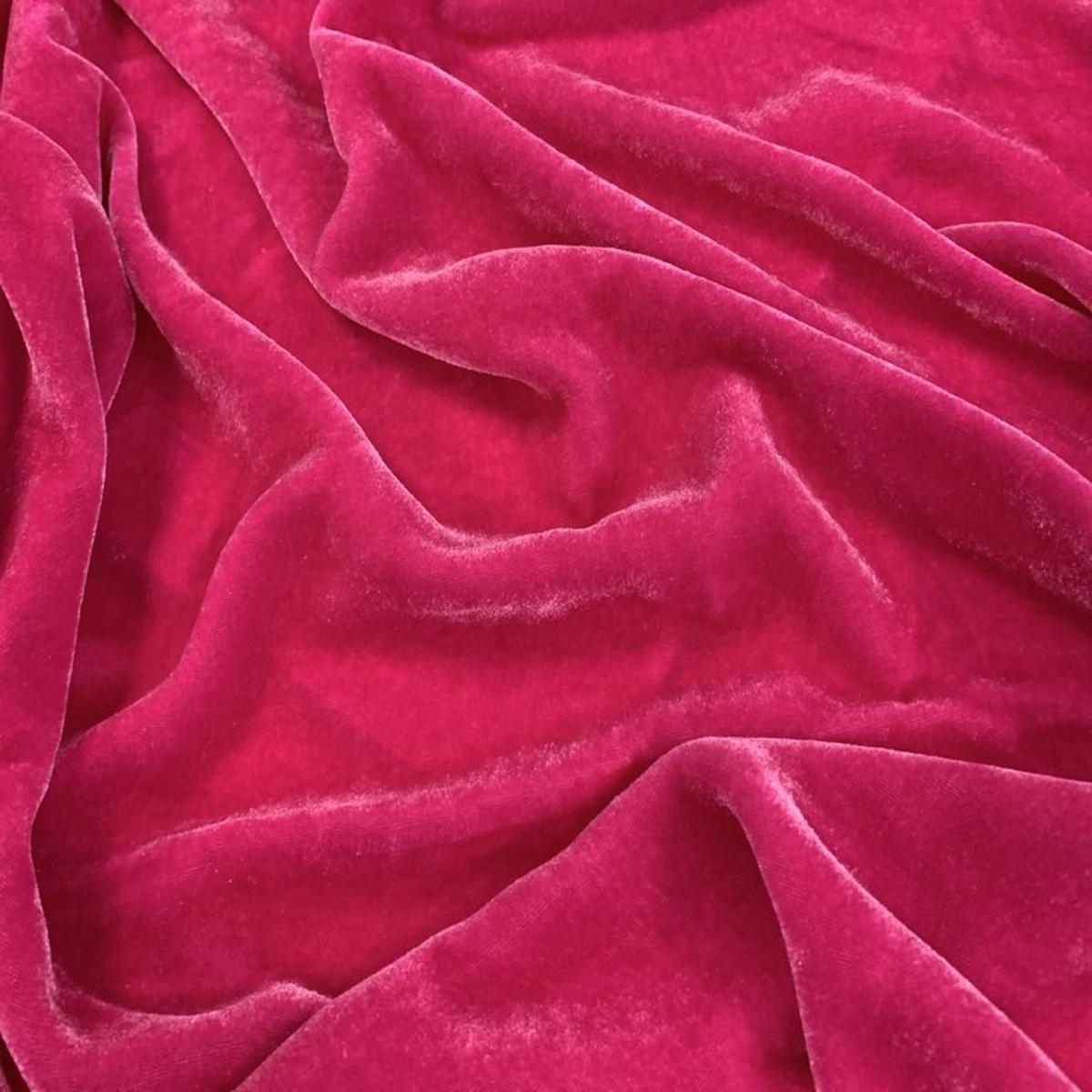 Neon Pink - Hand Dyed Silk Velvet