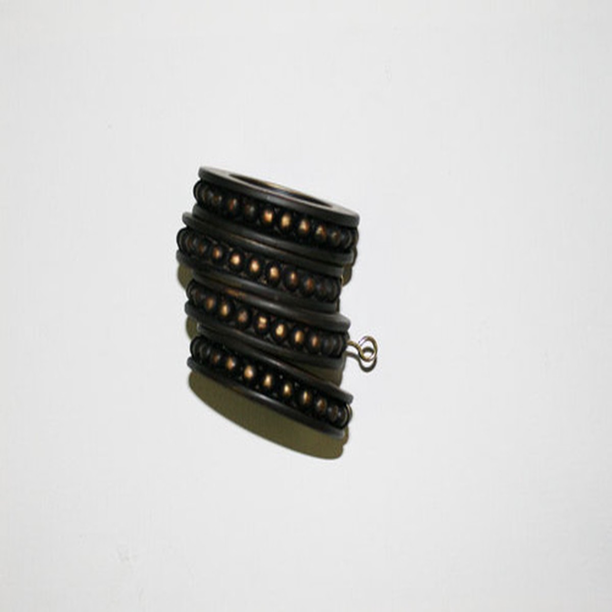 Beaded Ring Pole Antique Bronze