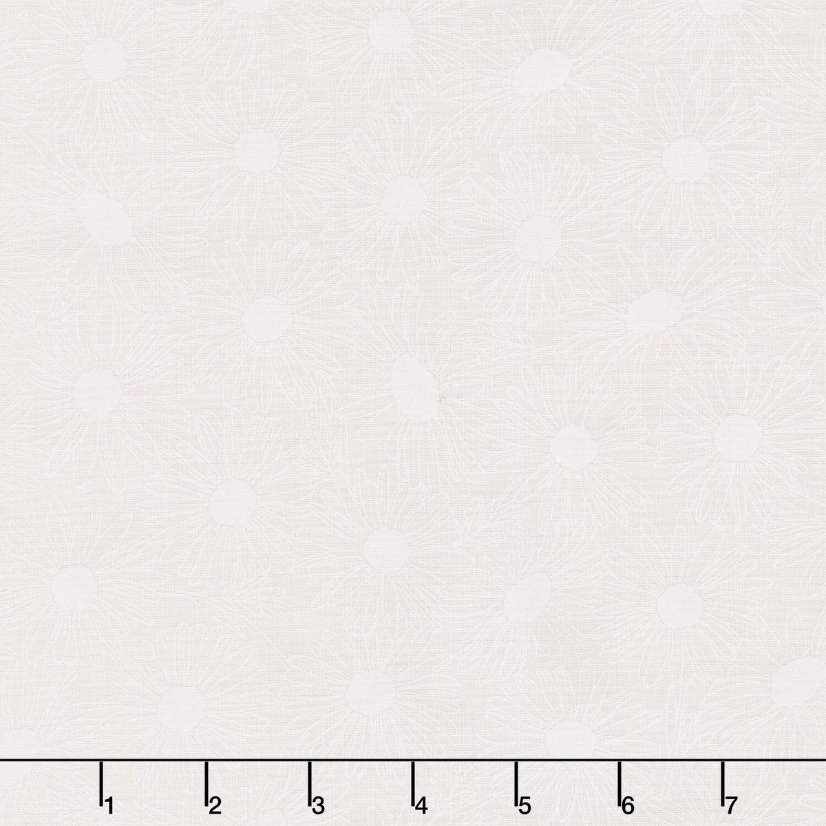 Front Porch - Daisy Field White On White Yardage