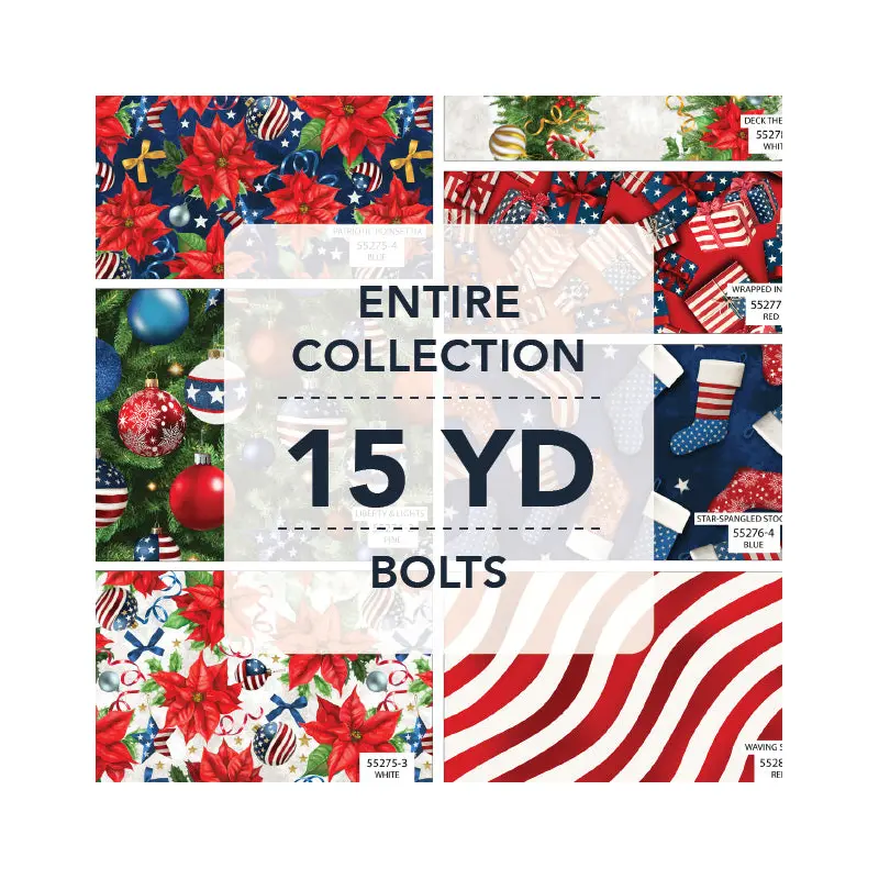 All-American Christmas Whistler Studios 15YDALLC-X Multi 15Yd Assortment Cotton