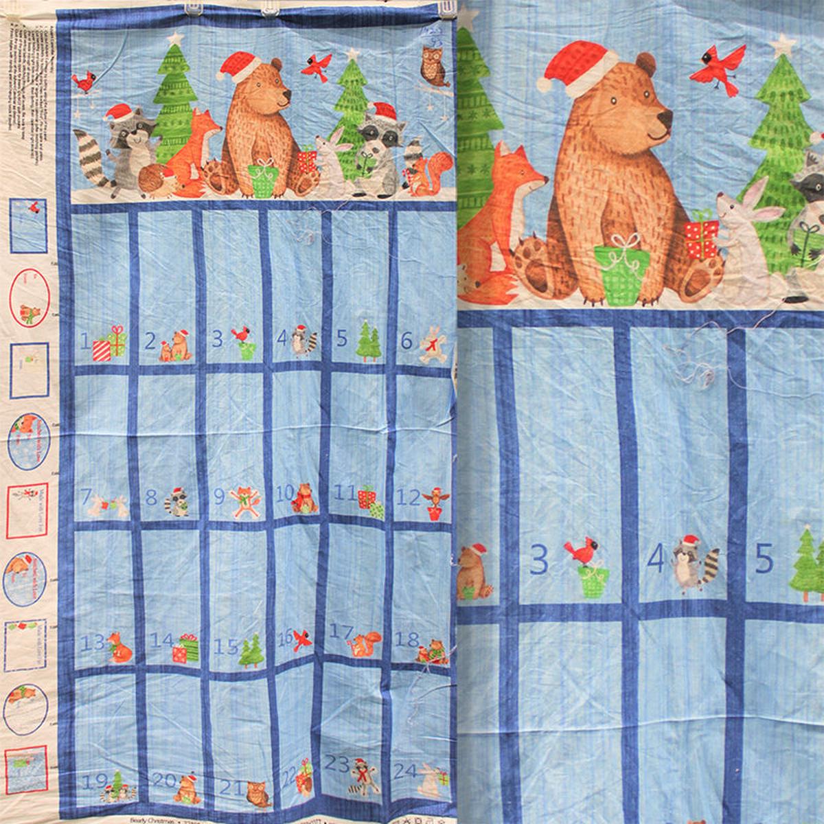 Bearly Christmas Panel - (44" x 24") - 100% Cotton