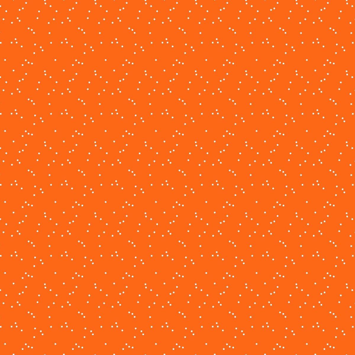 Fabric FIGO Orange Stars Glow in the Dark Sweet Treats by the Quarter Yard 91258G-56