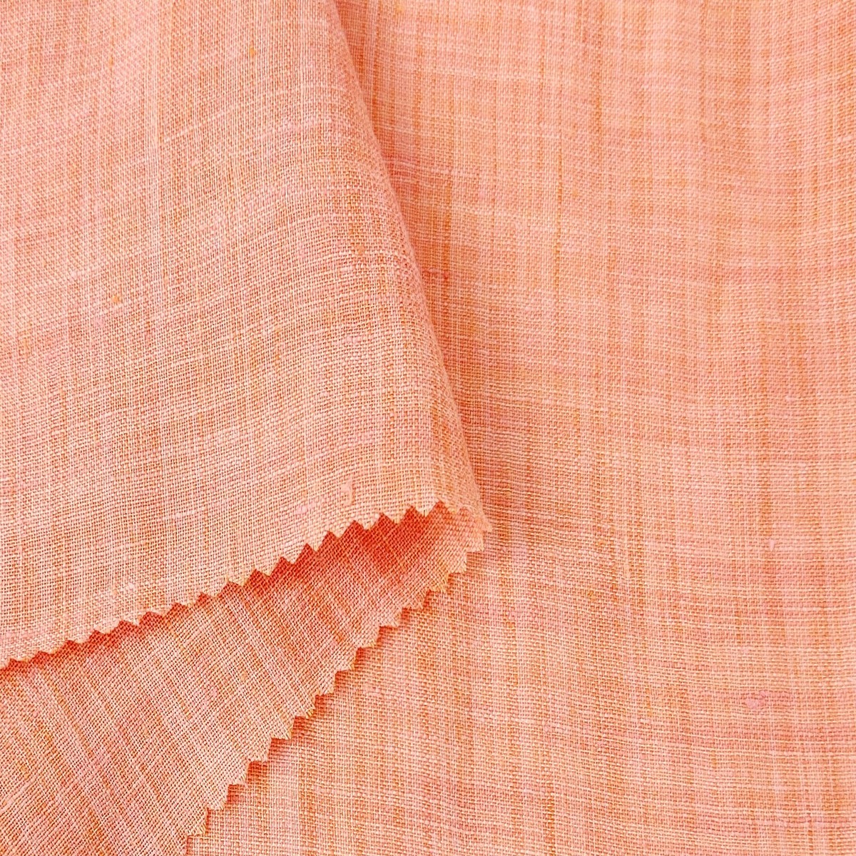 Vibrant Orange 100% Linen Fabric Space-Dyed, Lightweight Perfection 4758