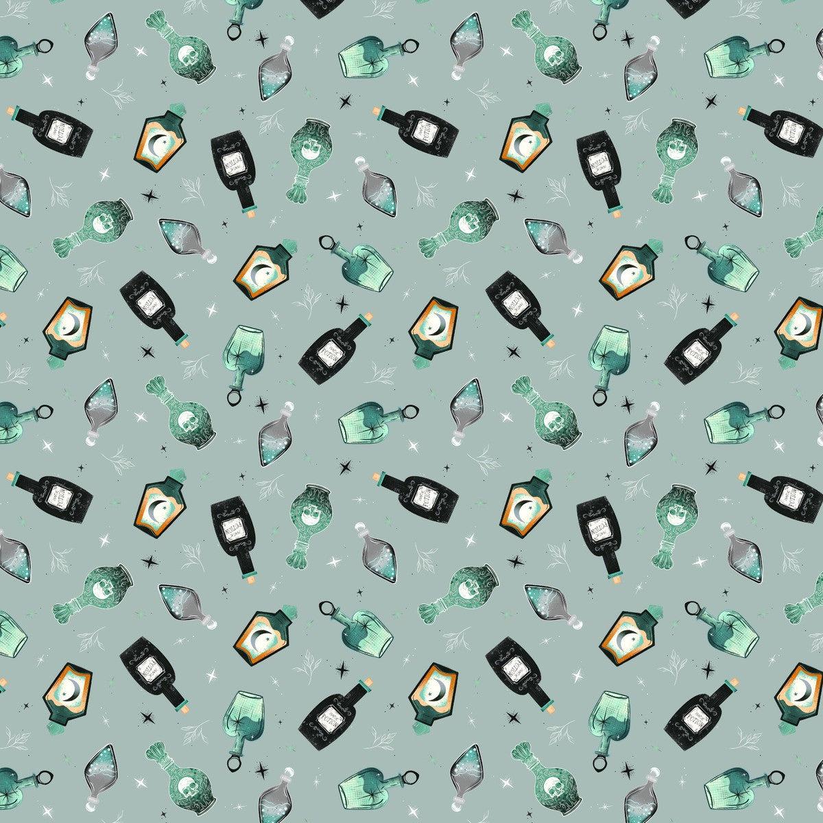 Witchy Wicked - Potion Bottles Dusty Blue | 4866-11