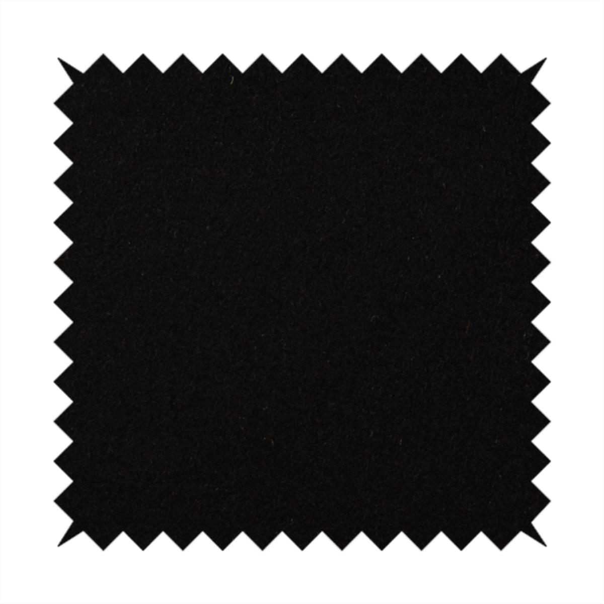 Moorland Plain Wool Black Colour Upholstery Fabric CTR-2613