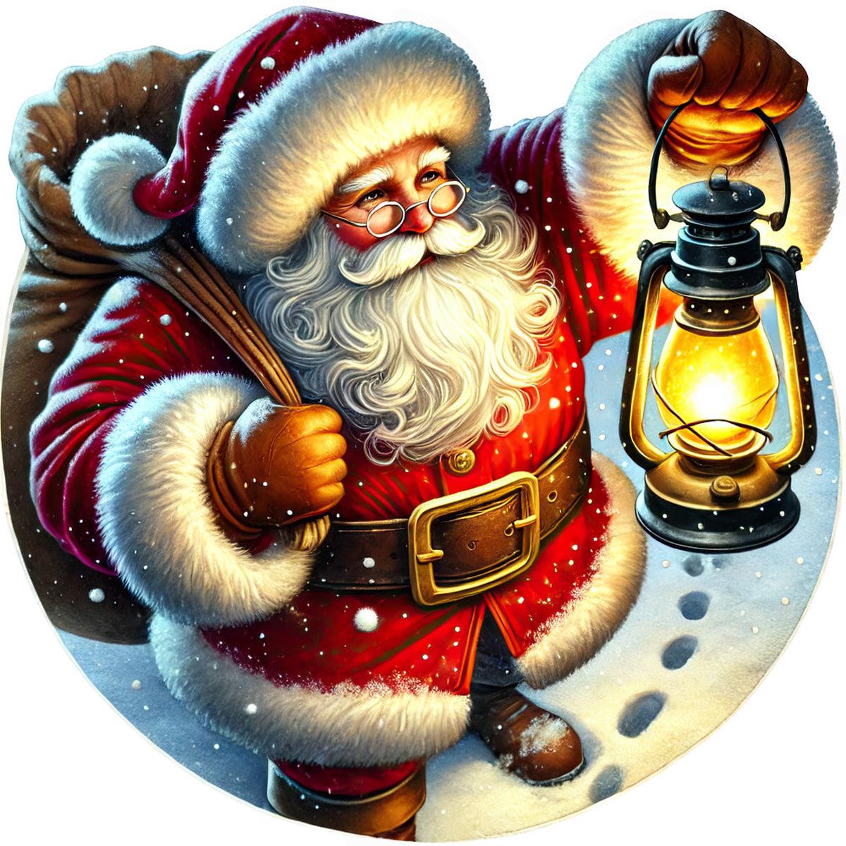 Santa Claus Scenes Fabric Panel 20