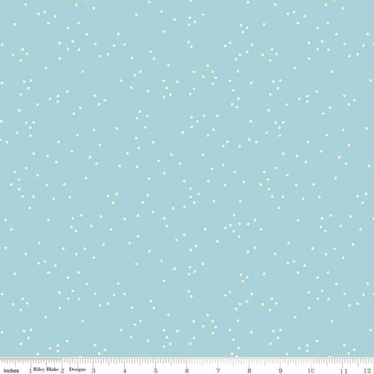 Blossom Fabric - Aqua