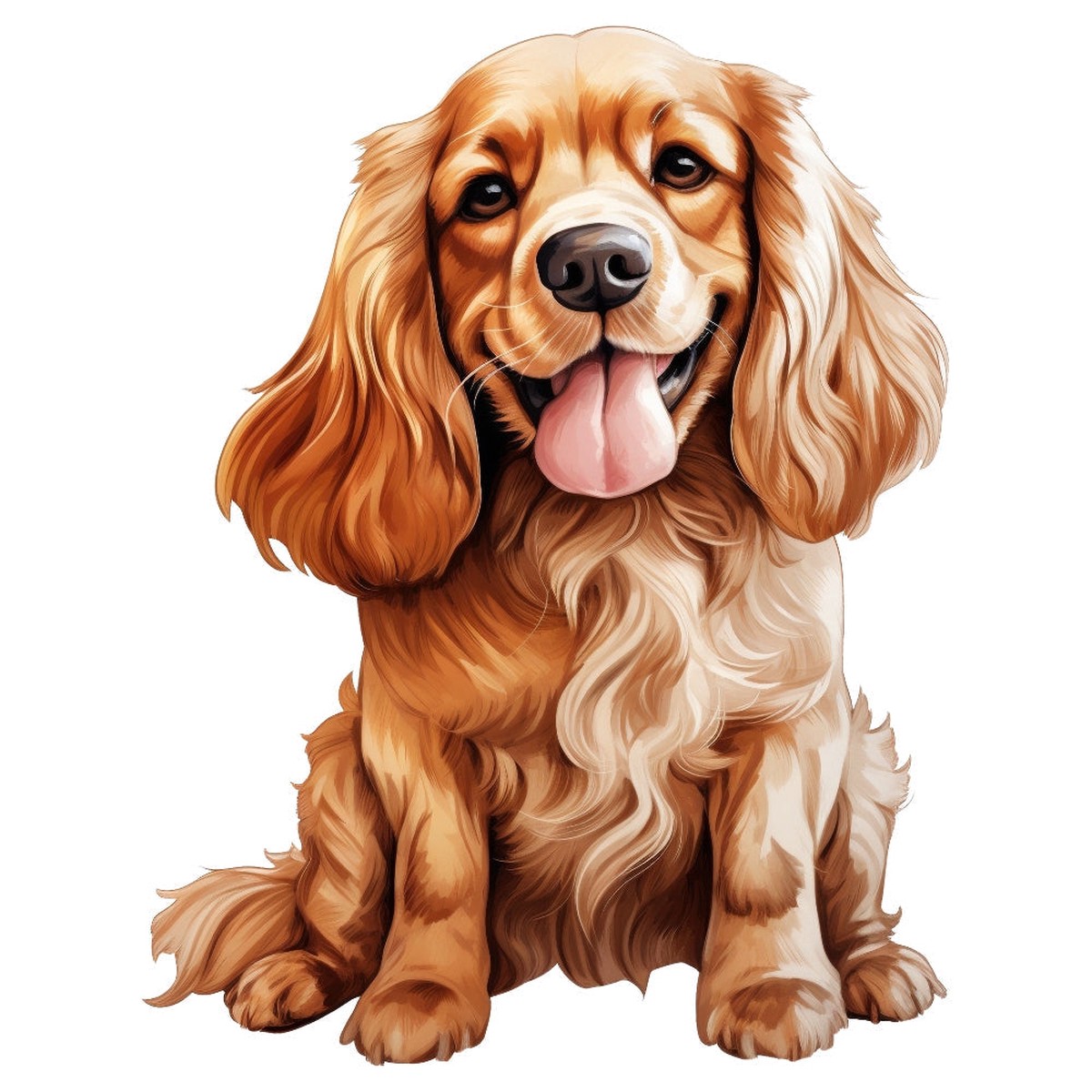 Cocker Spaniel Dog Fabric Panel