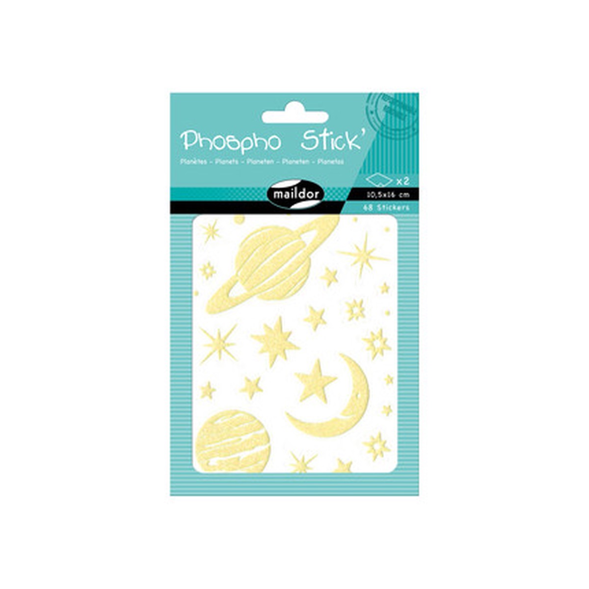 Glow In The Dark Stickers (68pcs) - Planets