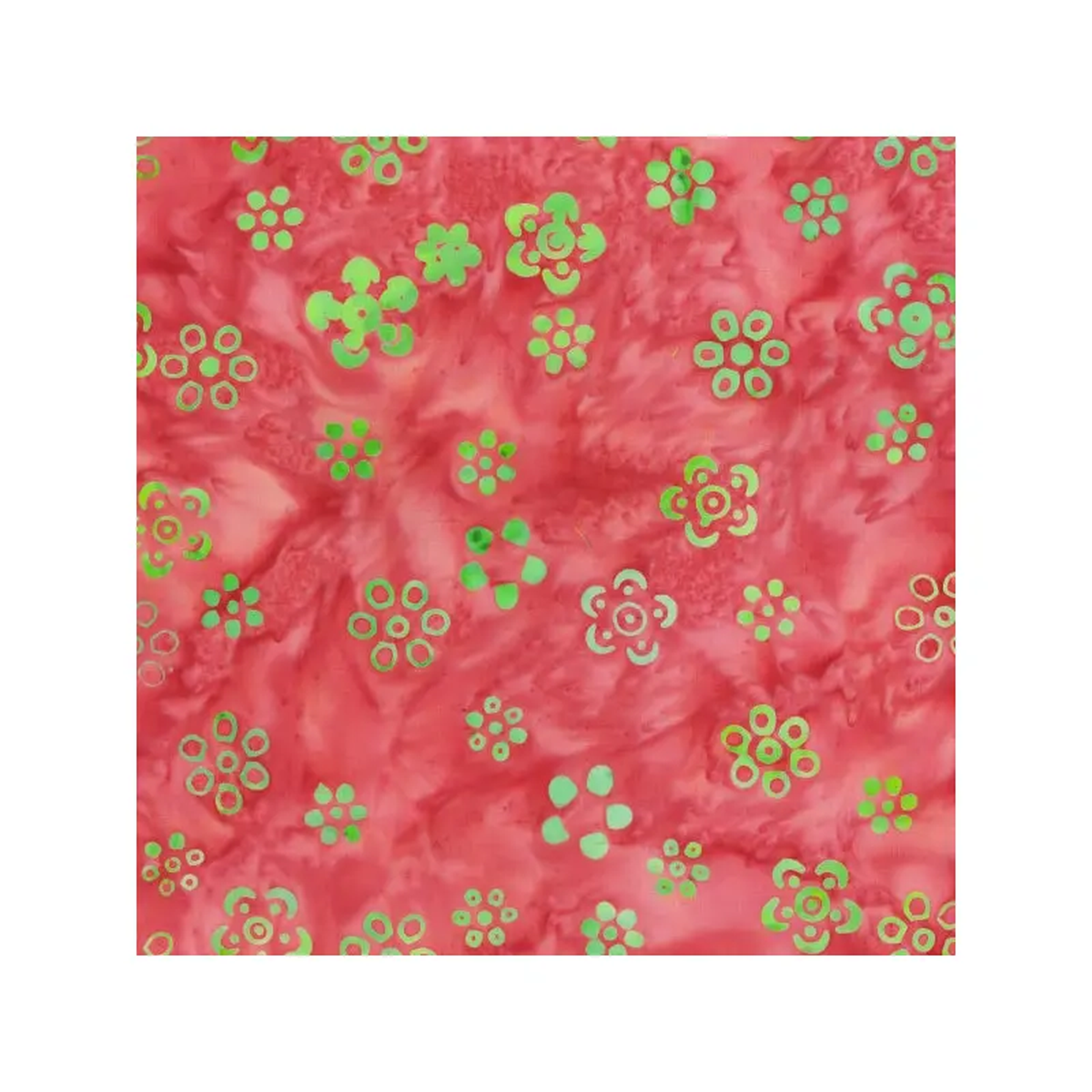 Jdj Prints Jacqueline de Jonge 330Q-9 Watermelon Happy Daisy Batik Cotton