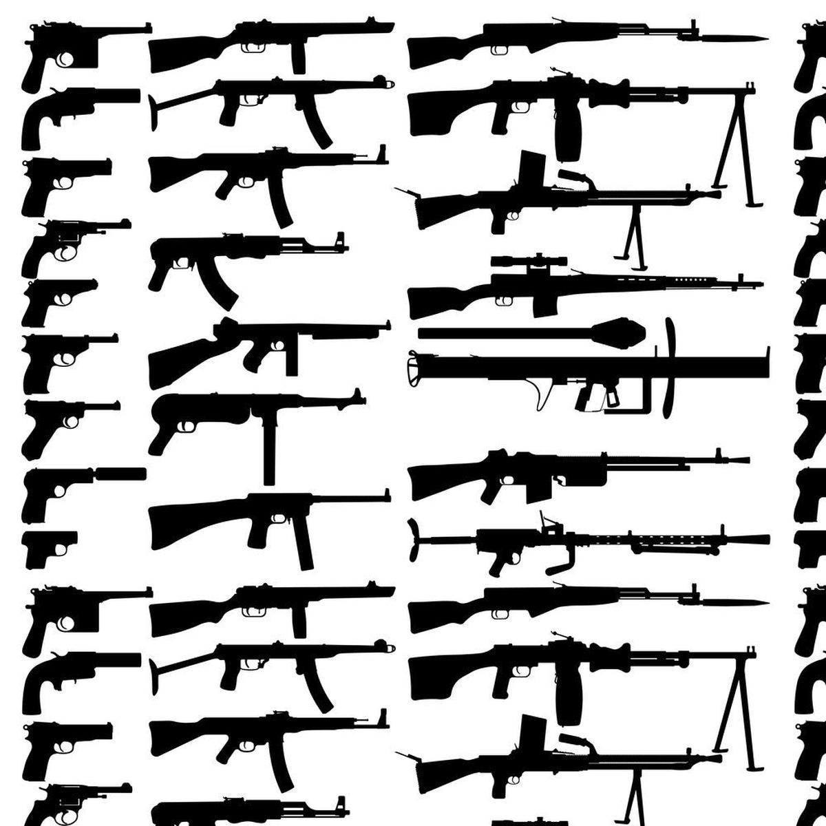 Military Weapons Fabric