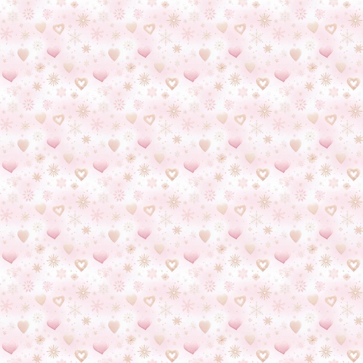 Pink Christmas Pattern 12 Quilting Cotton Fabric