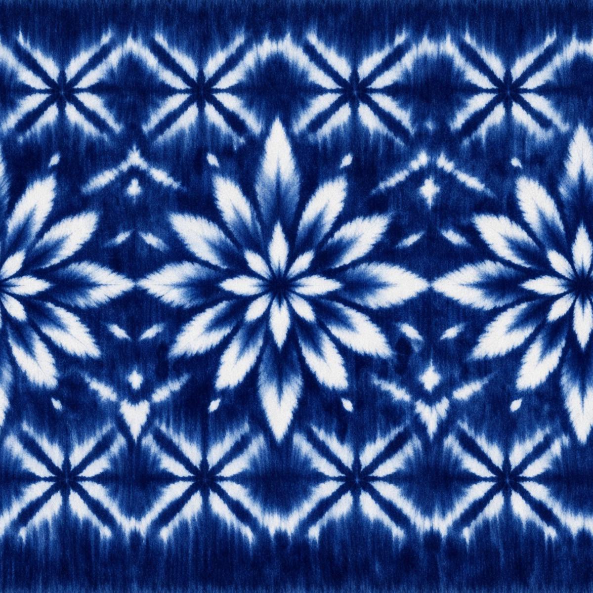 Indigo Shibori Tie Dye Pattern 15 Quilting Cotton Fabric