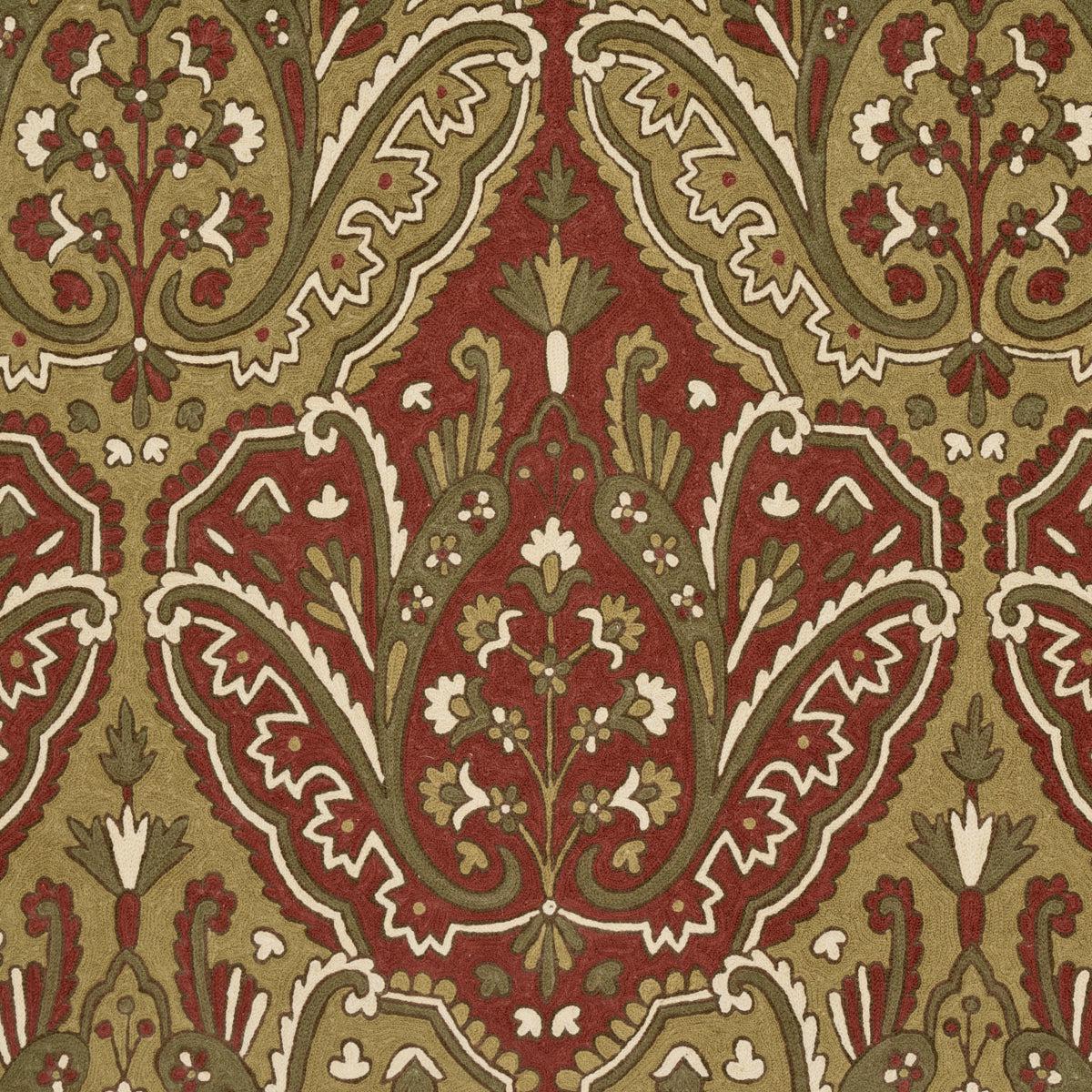 Maharajah Crewel Embroidery Pompeii Fabric