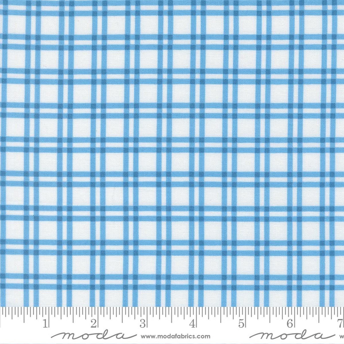 Moda Blueprint 55332 11 White Harbor Plaid By The Yard