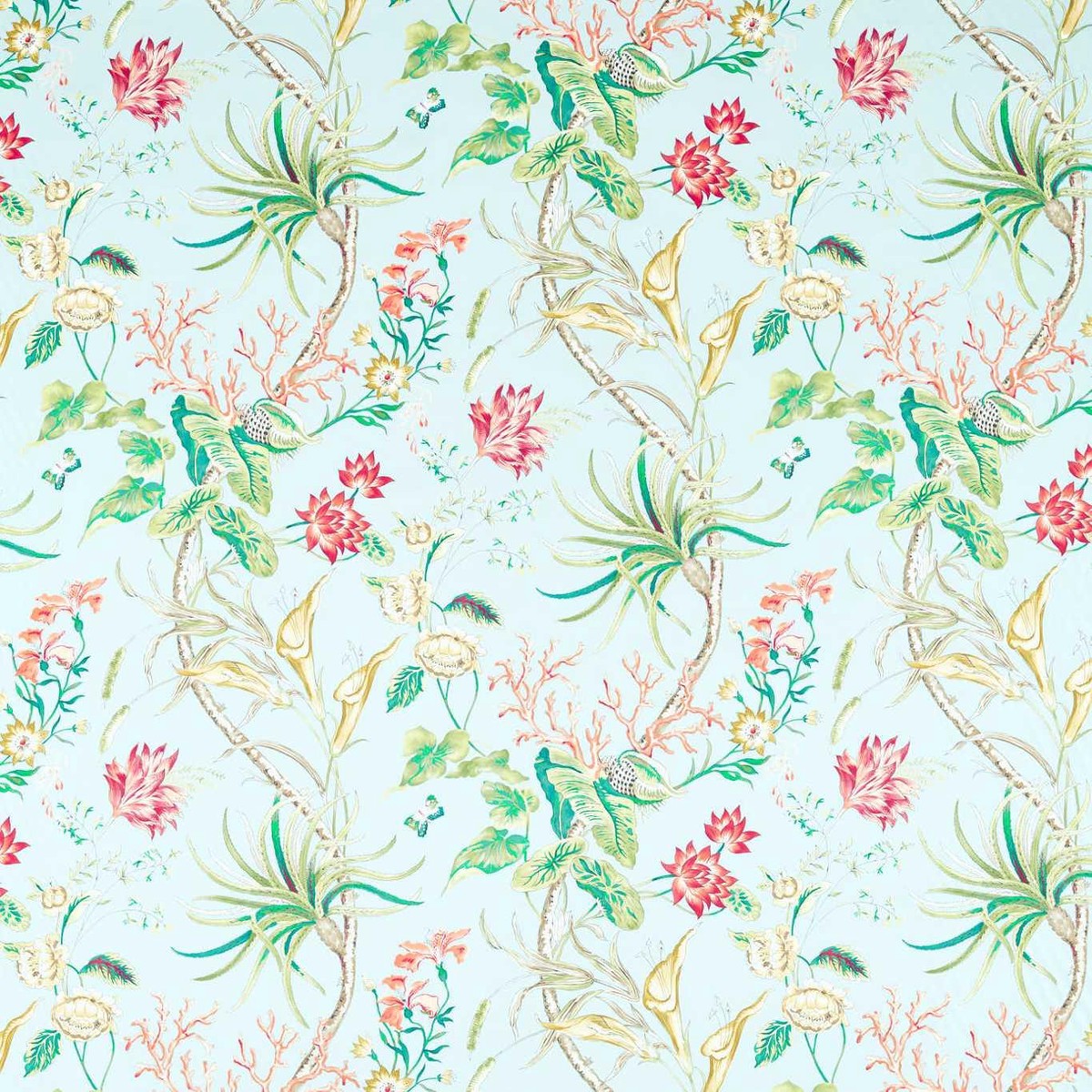 Sanderson Mauritius Fire Coral Fabric