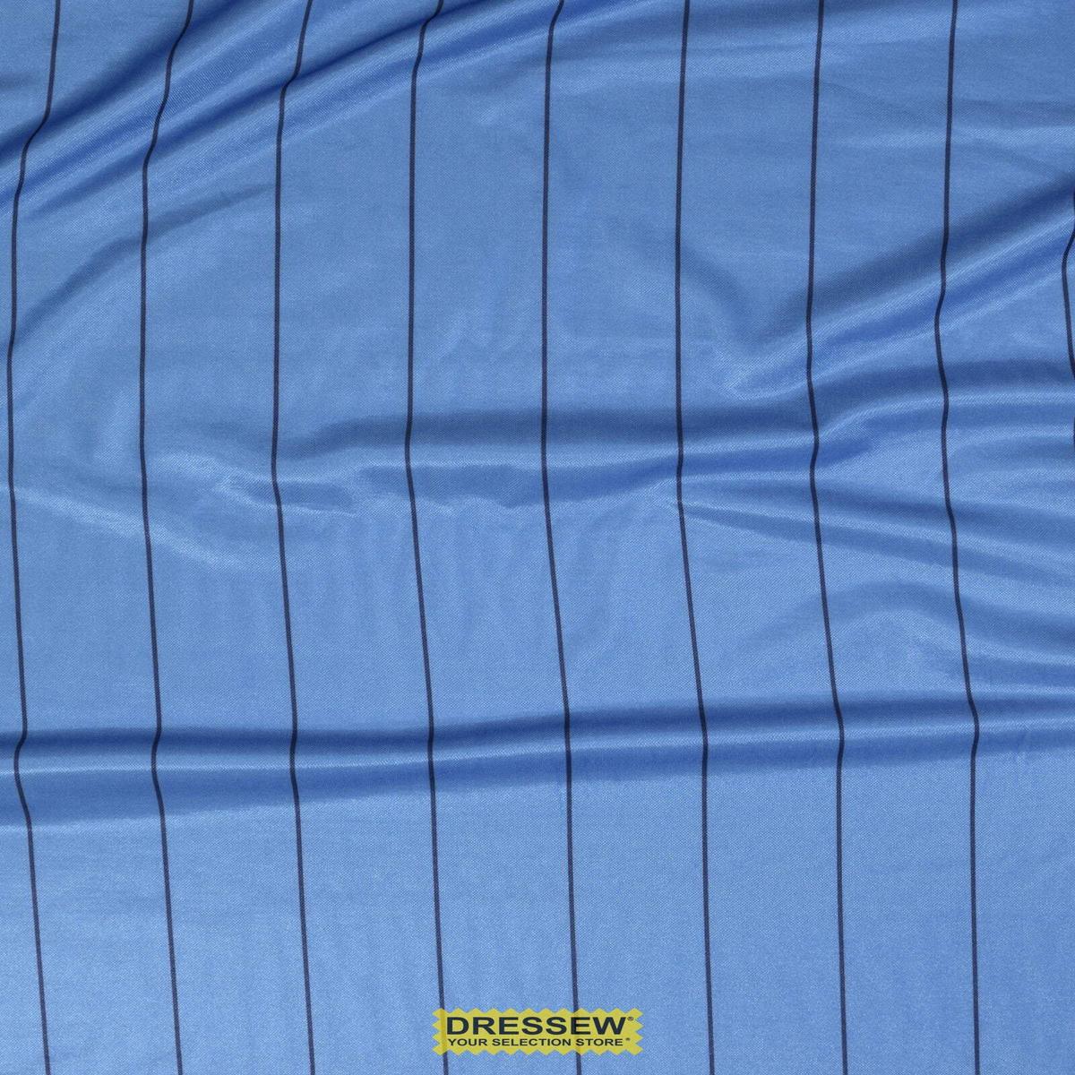Soccer Pinstripe Sky Blue / Navy