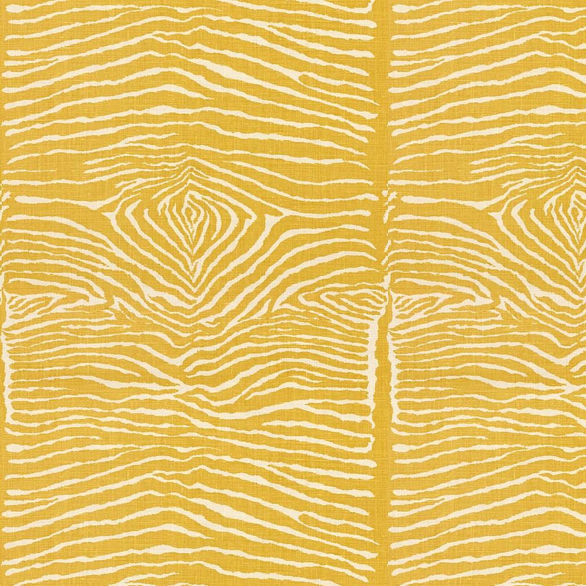 Brunschwig & Fils Le Zebre Linen Print Saffron Fabric