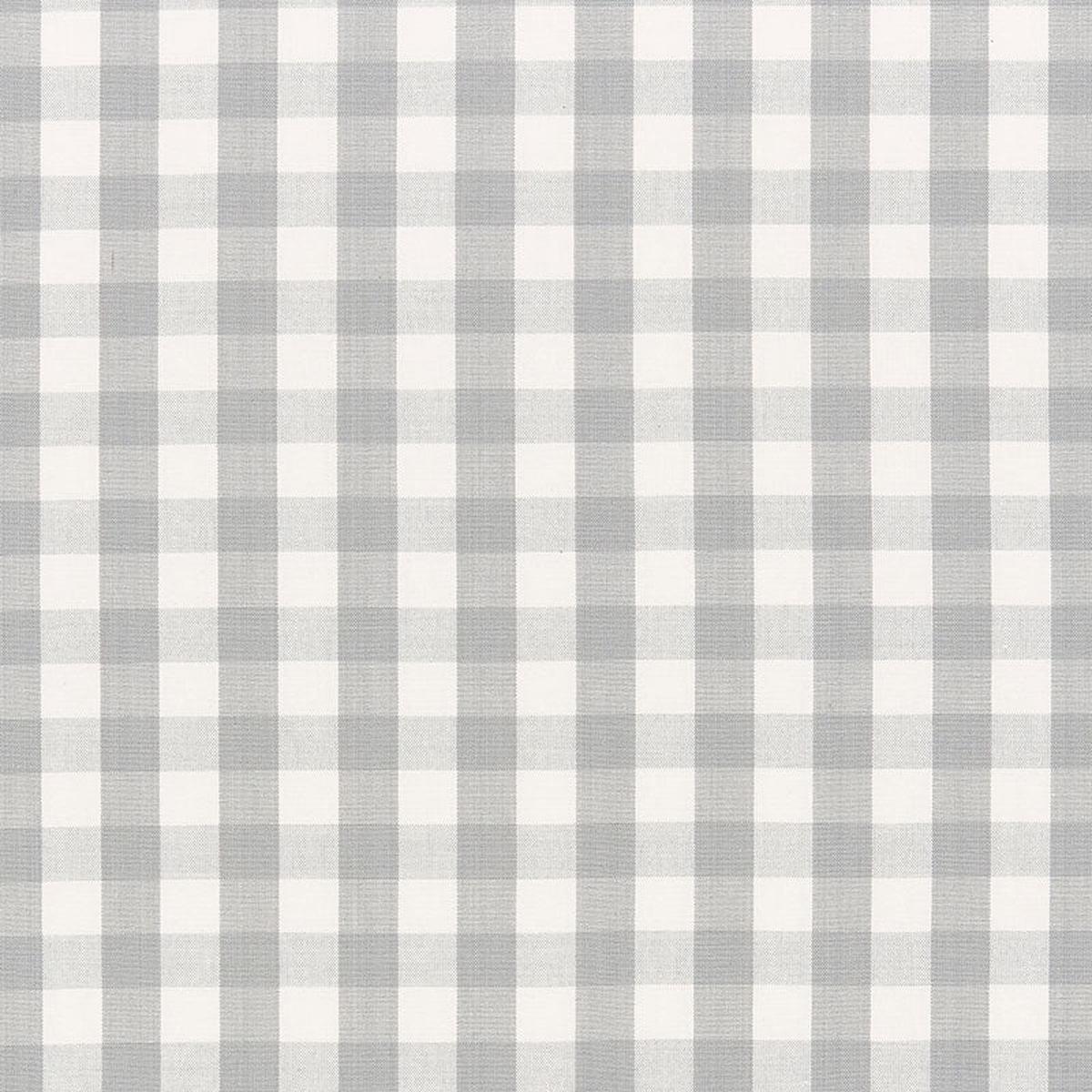 Elton Cotton Check Grey Fabric
