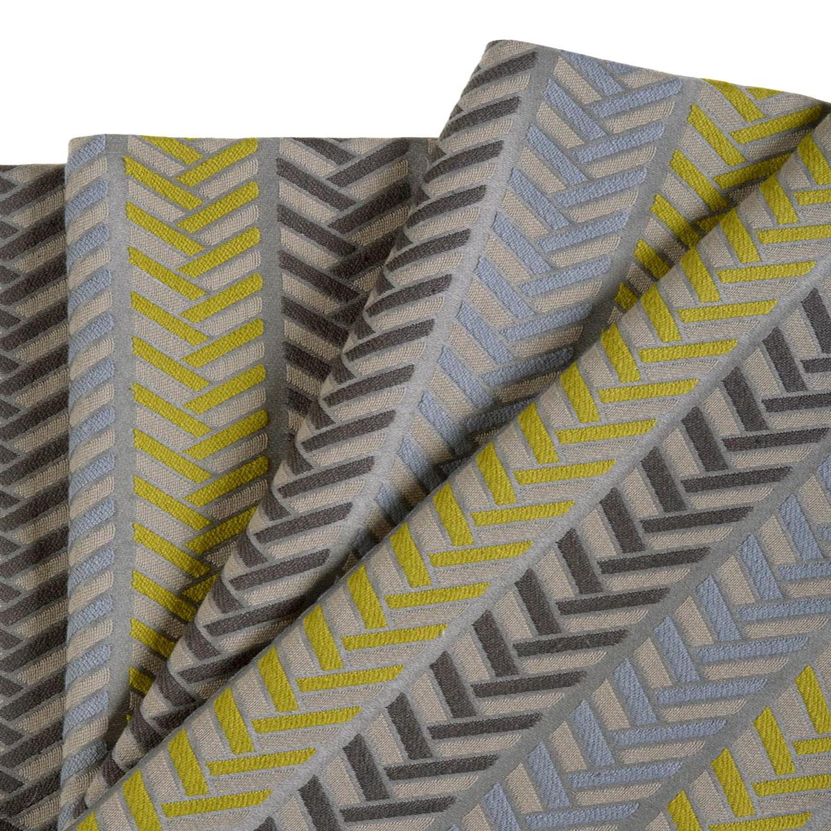 \Rowie\ Fabric by the Metre (Grey/ Yellow)