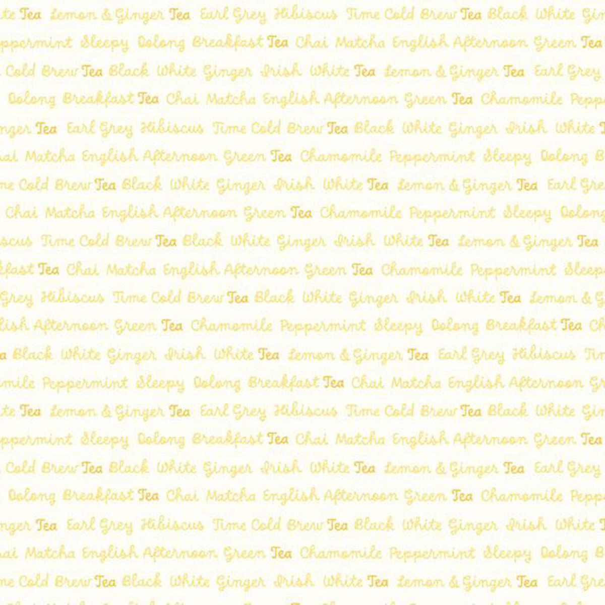 Tea for Two - Words - Yellow - Yardage