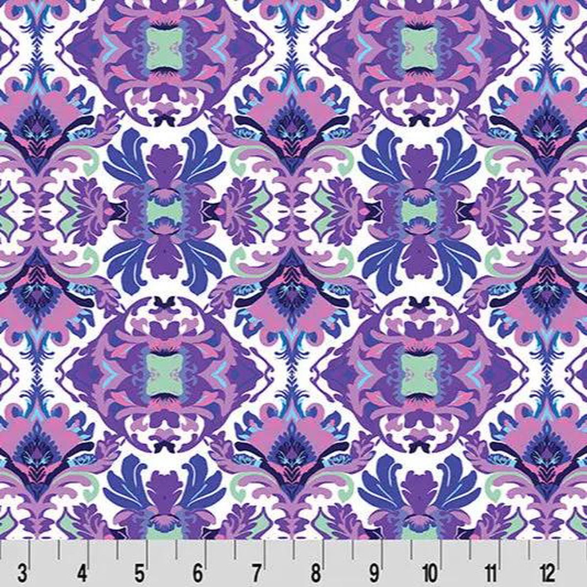 Wanderlust Damask Quilting Cuddle Blue Fabric per yard