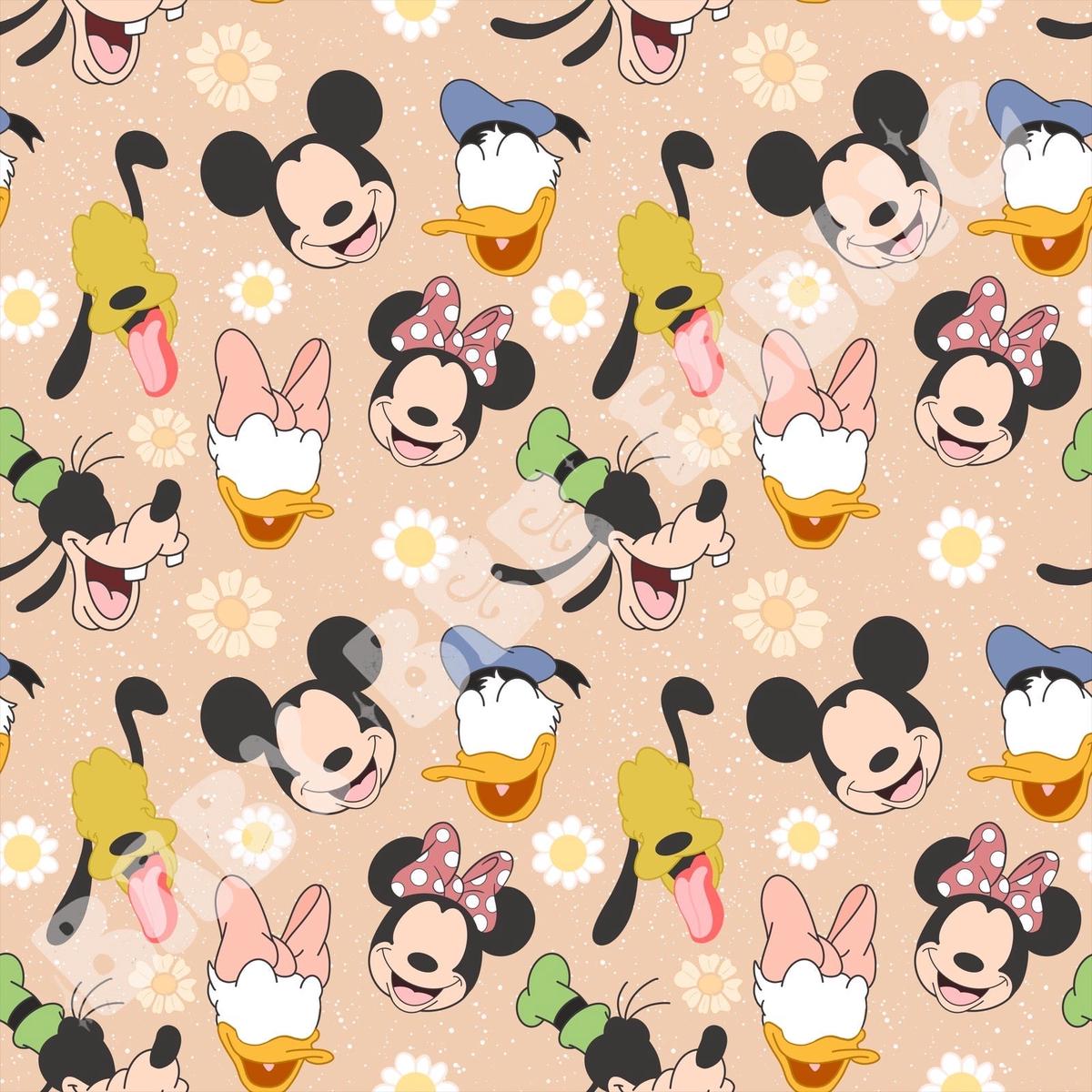 Cartoon Friends With Flowers