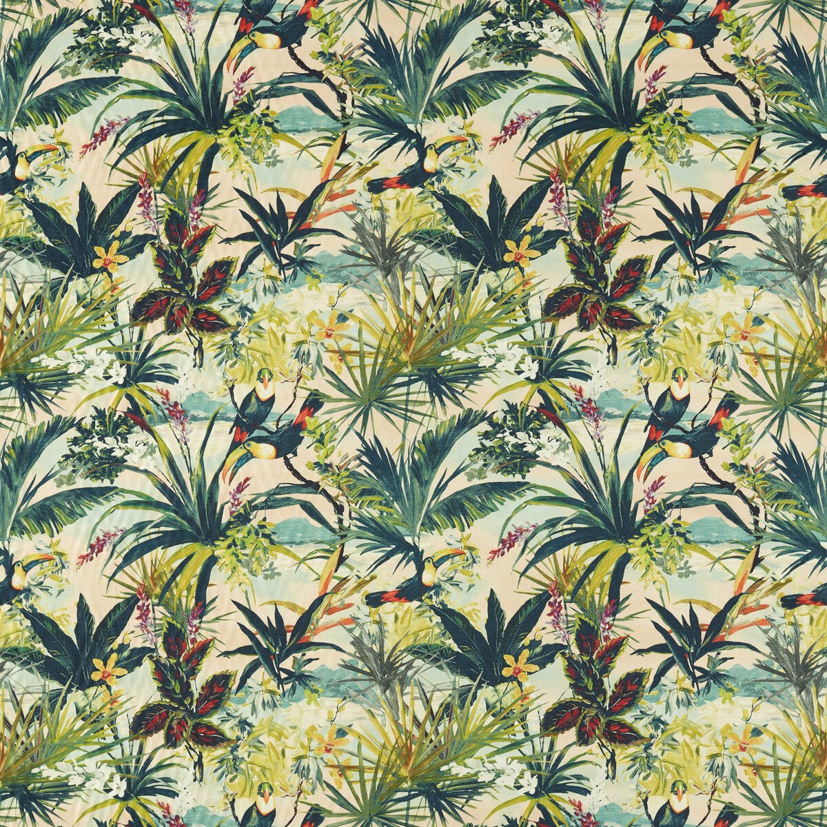 CLARKE AND CLARKE - TOUCAN- BLUSH - Fabric by the Yard