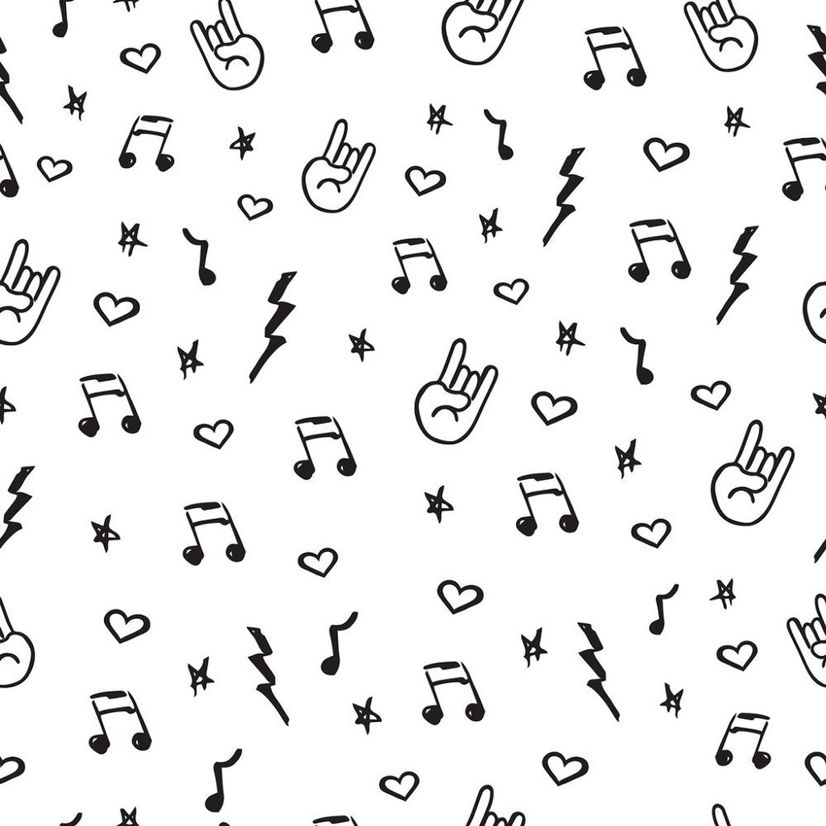 Digitally Printed Rock Music Fabric