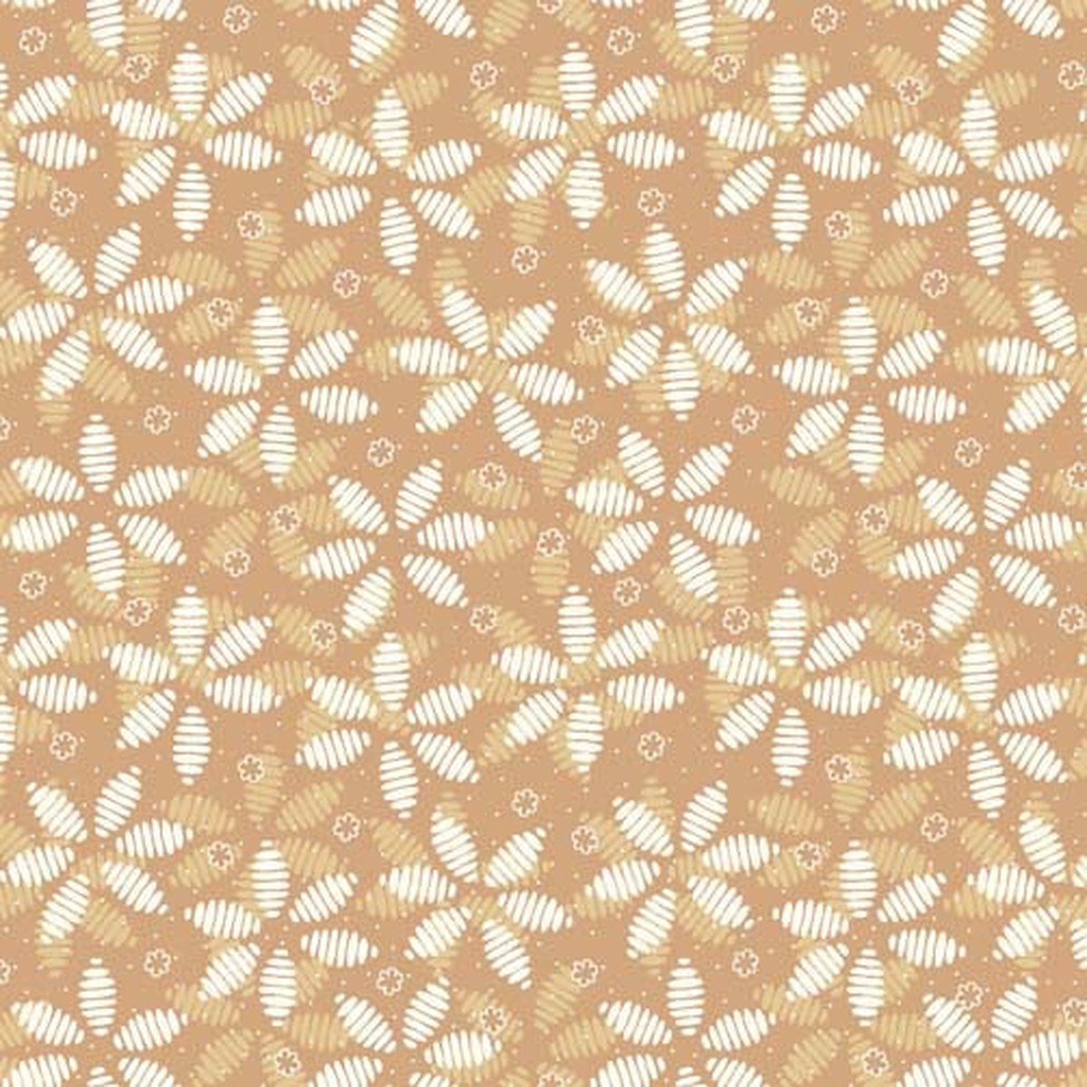 Secret Garden - Daisies - Beige by Oasis Fabrics
