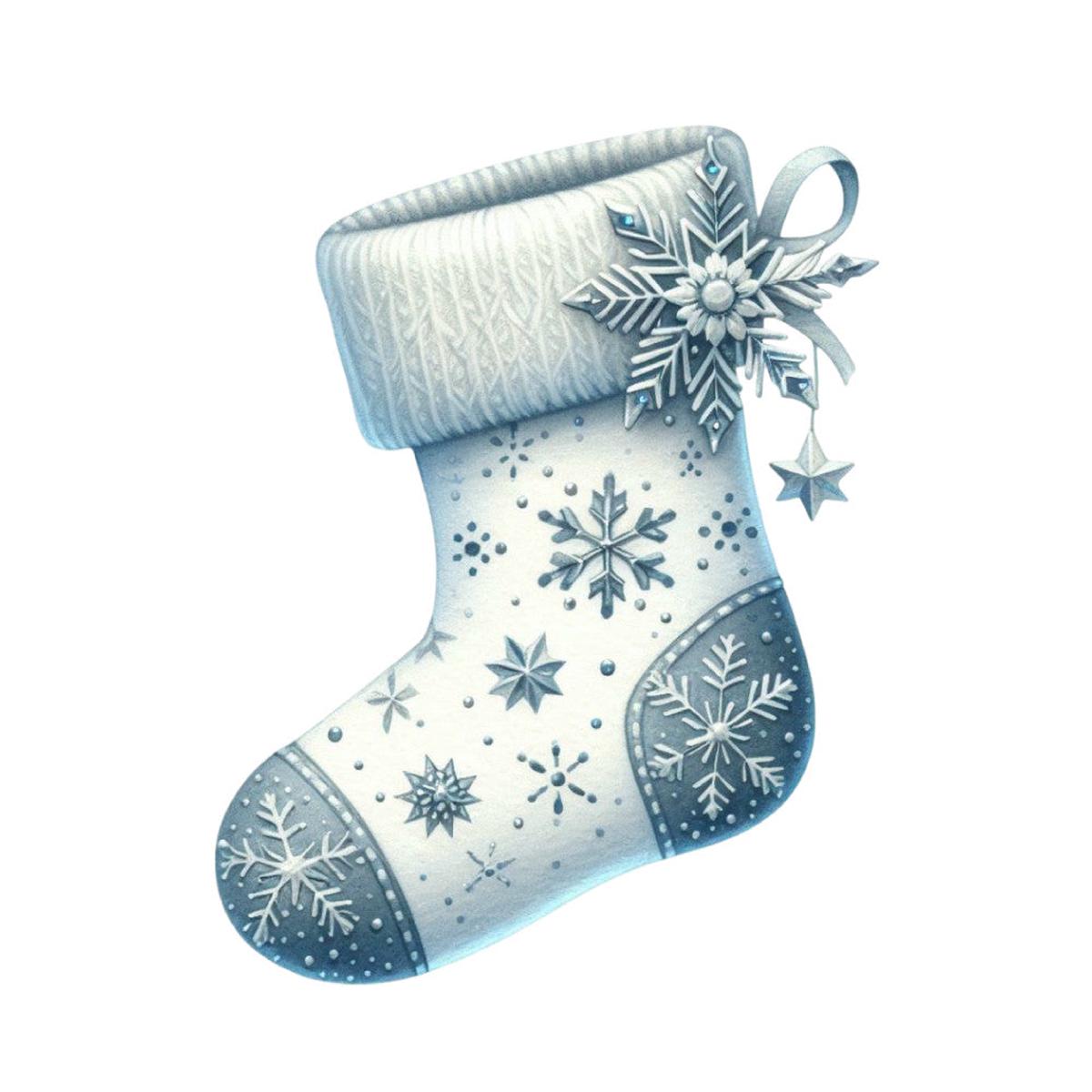 Christmas Stocking Scene Fabric Panel 4